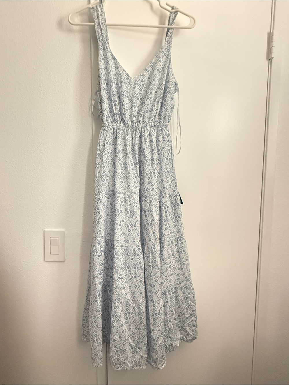 Lulu's Light Blue Floral Maxi Dress